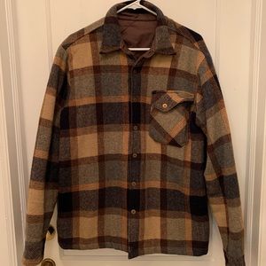 Heavy flannel button down coat